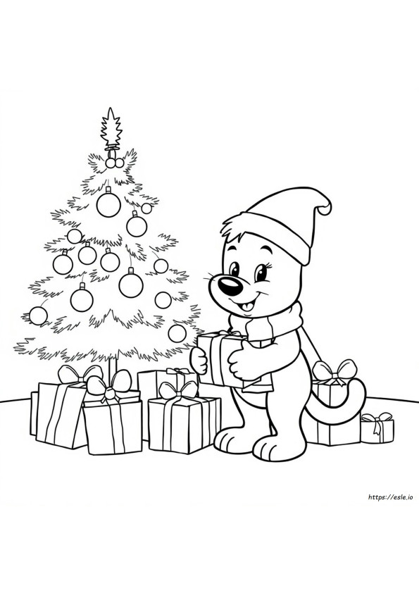 Bluey Natal Mewarnai Halaman