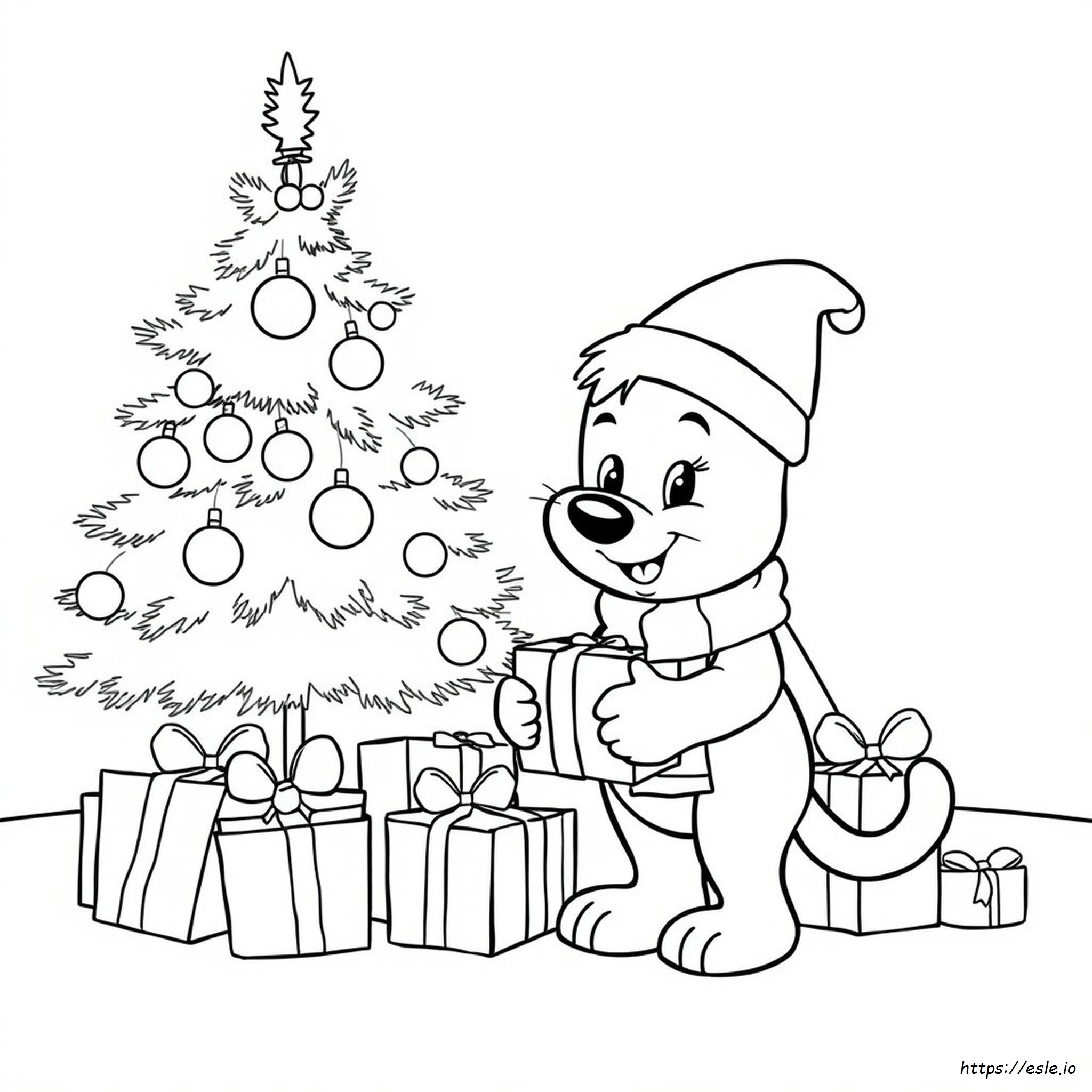 Bluey Navidad Páginas Para Colorear