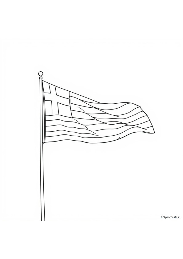 Bendera Yunani Gambar Mewarnai
