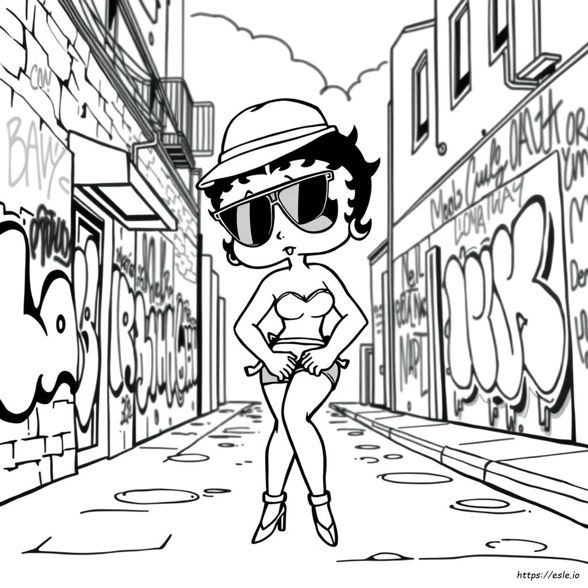 Gangsterska Betty Boop Kolorowanki