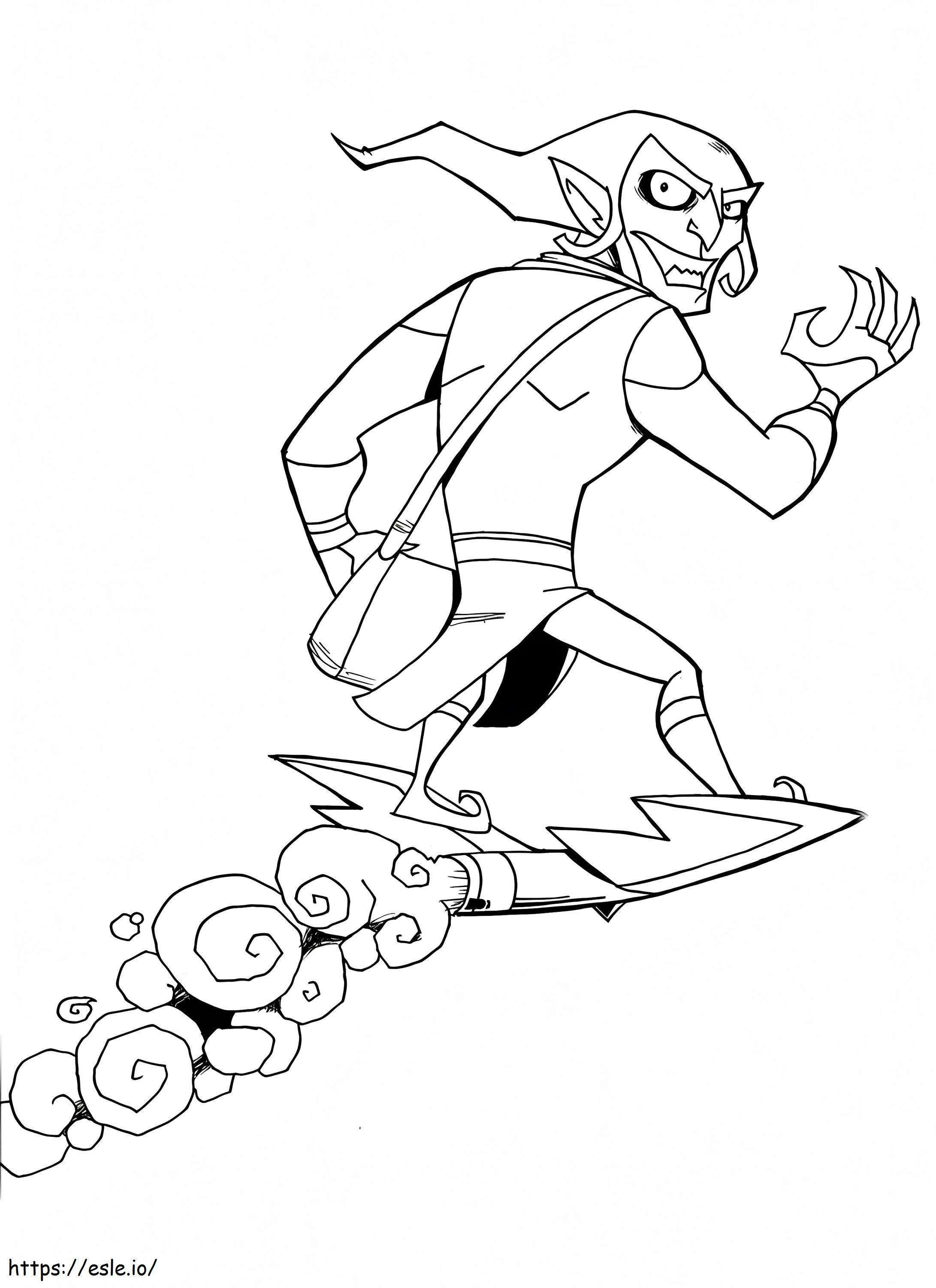 Flying Goblin coloring page