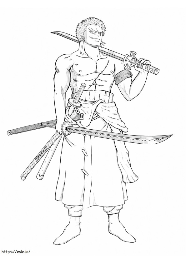 Zoro coloring page