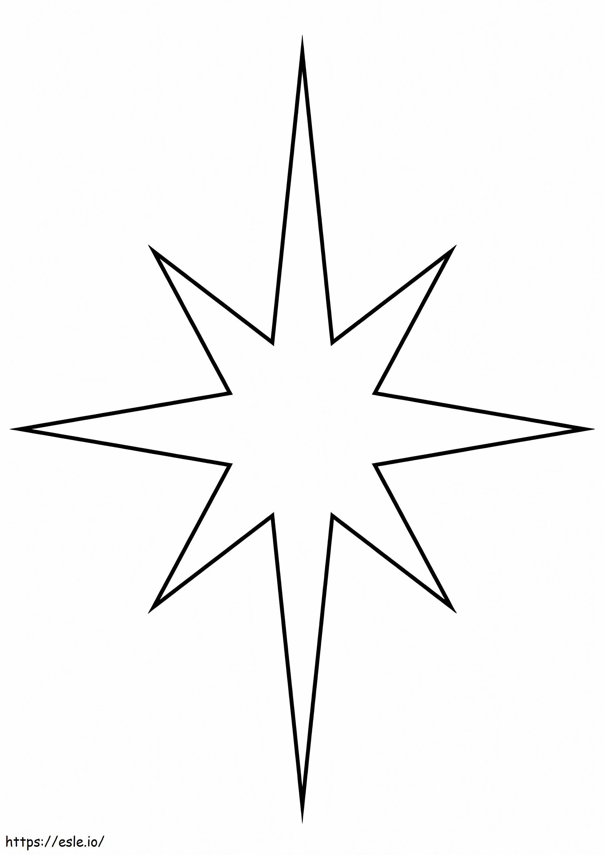 Gwiazda Bożonarodzeniowa 1 kolorowanka