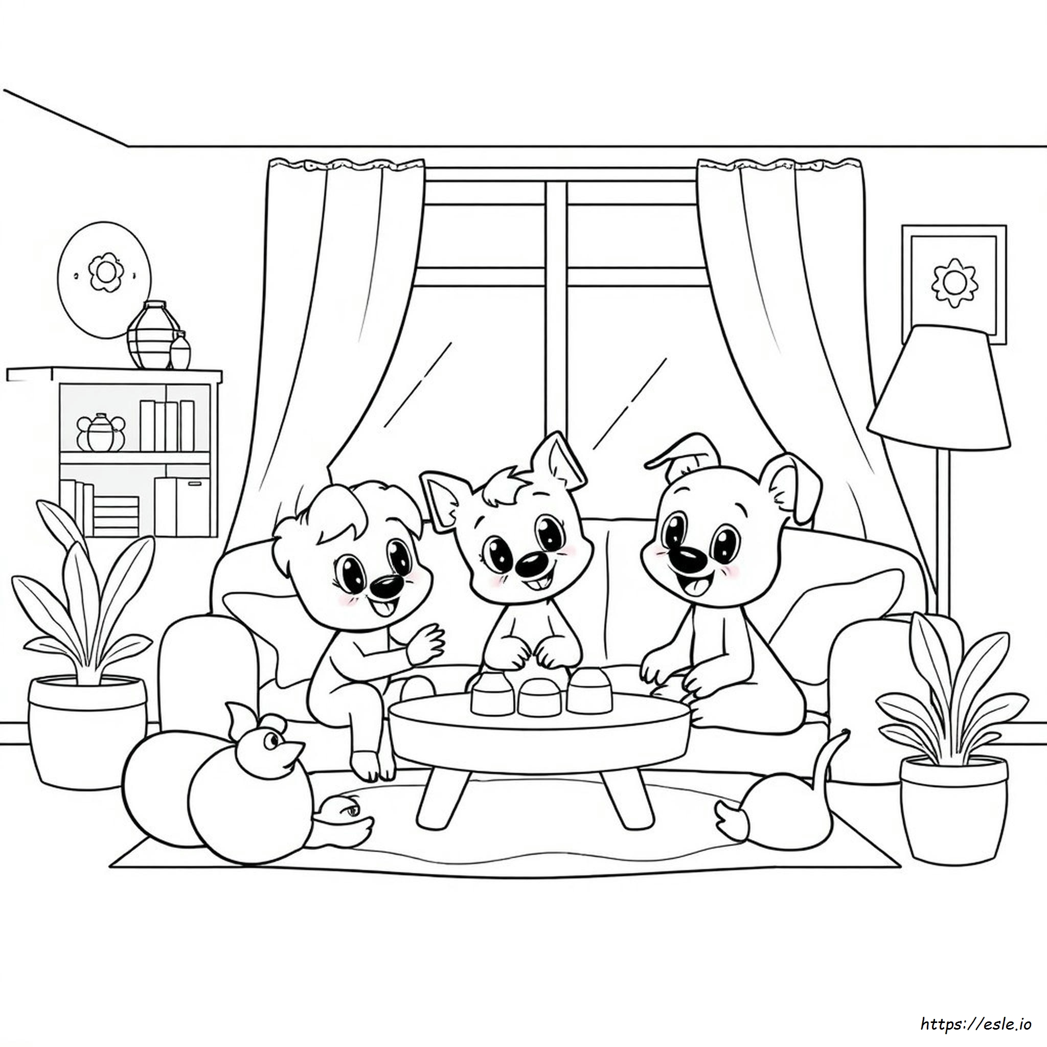 Bluey Friends Coloring Pages