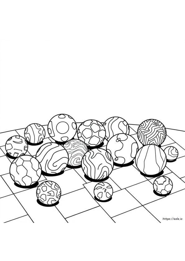Gambar-Gambar Mewarnai Bola-Bola Aneh