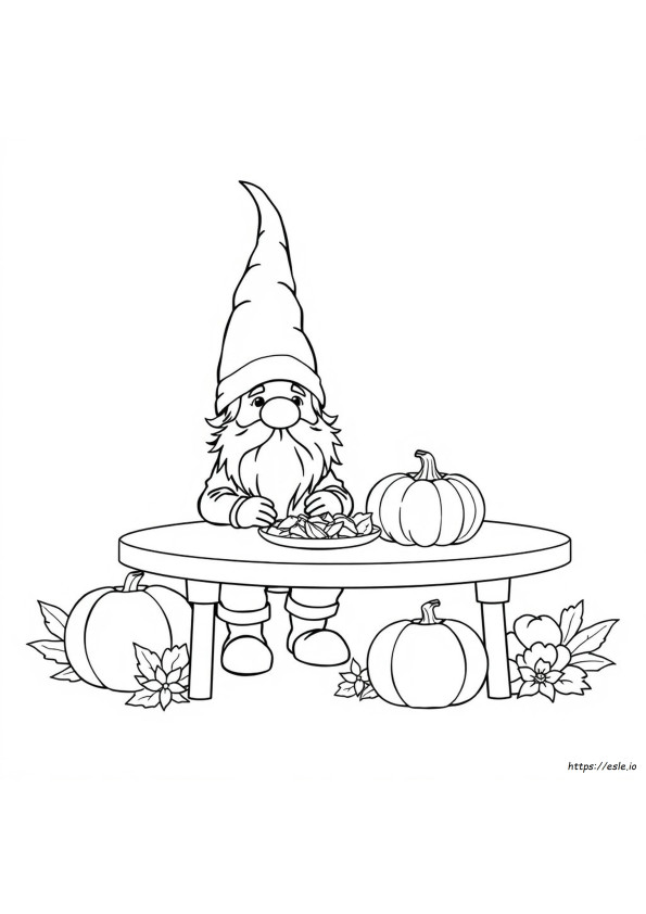 Gambar Mewarnai Kurcaci Thanksgiving
