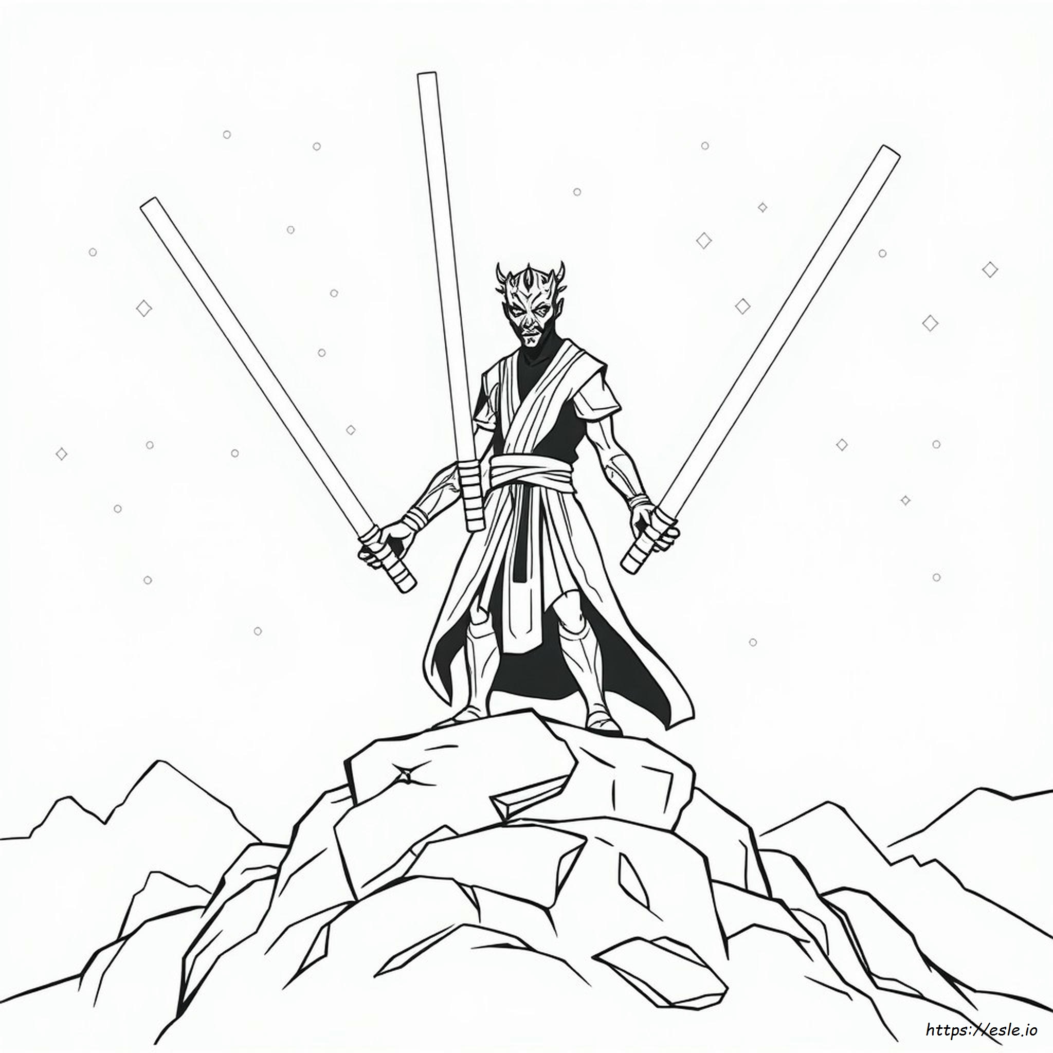 Darth Maul Para Colorear