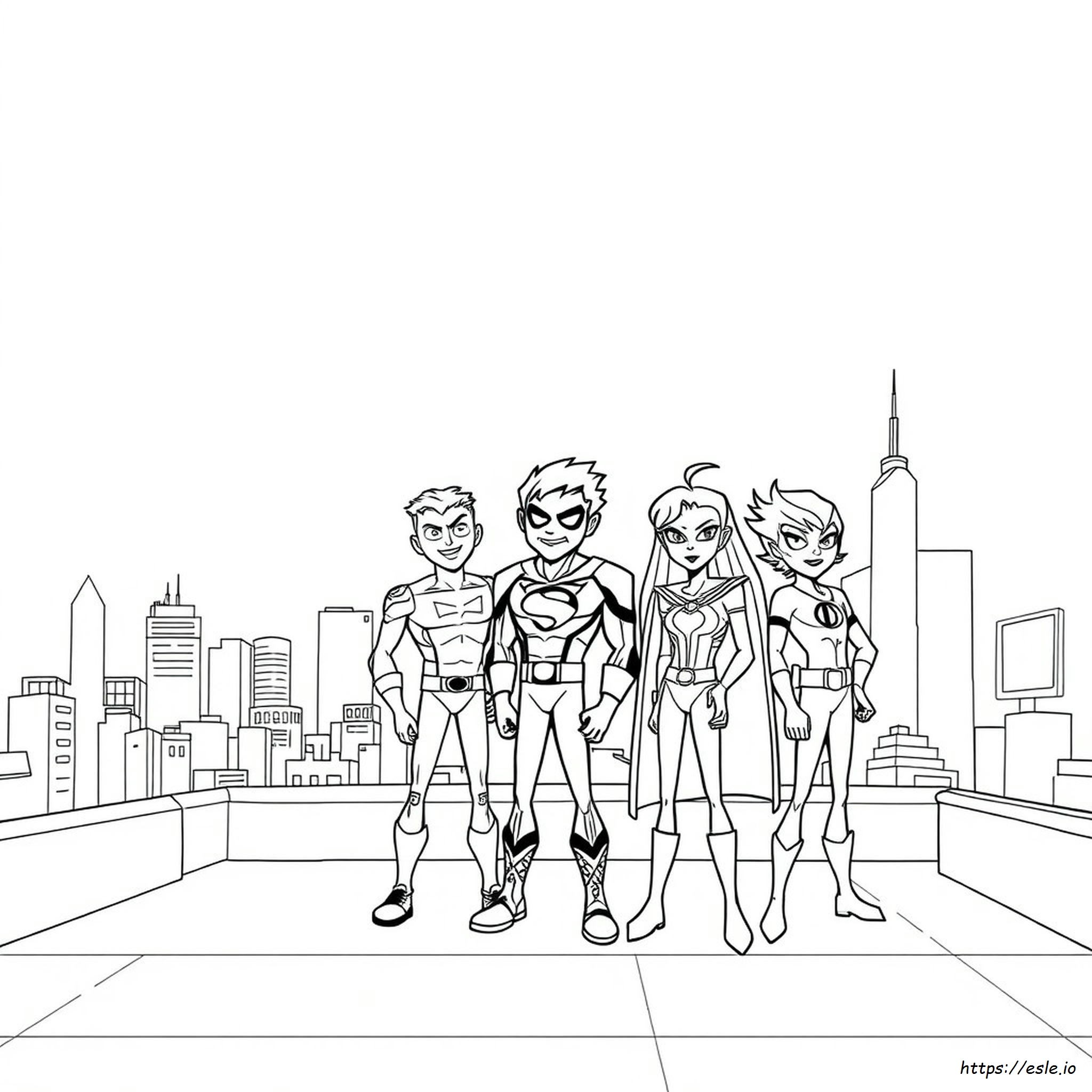 Teen Titans Da Colorare