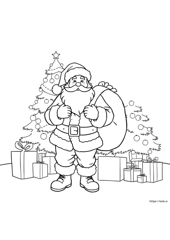 Kerstmanpak Kleurplaat