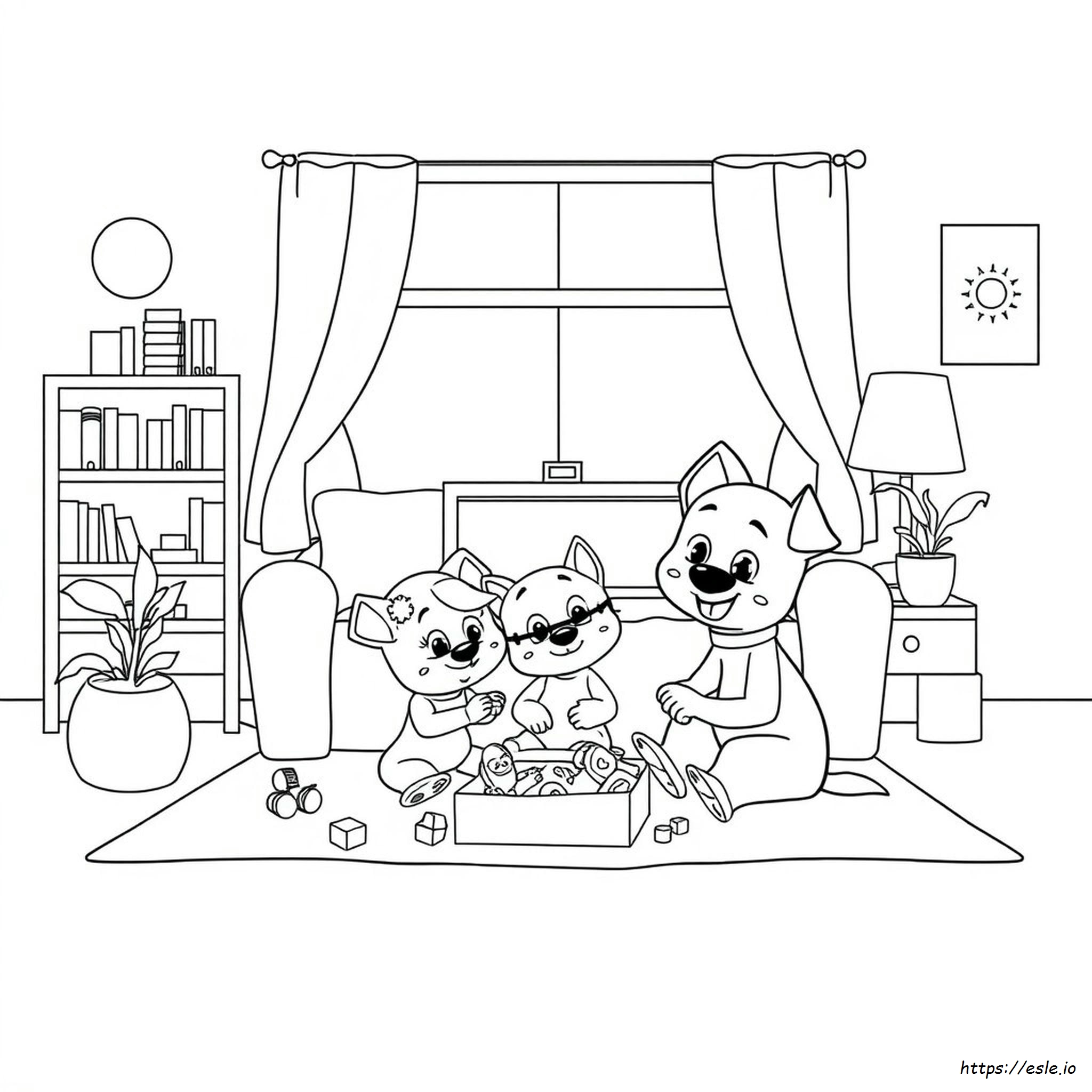 Bluey Family Coloring Pages Printable