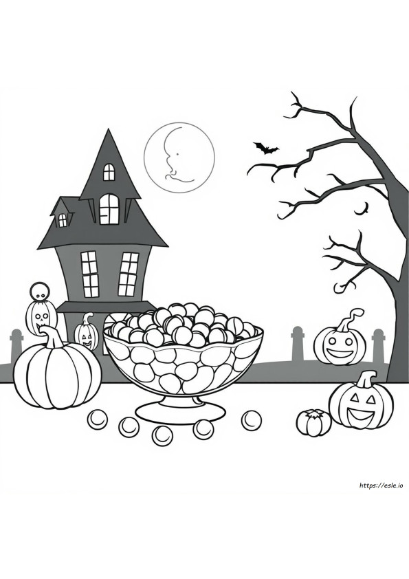 Mudah Halaman Mewarnai Halloween