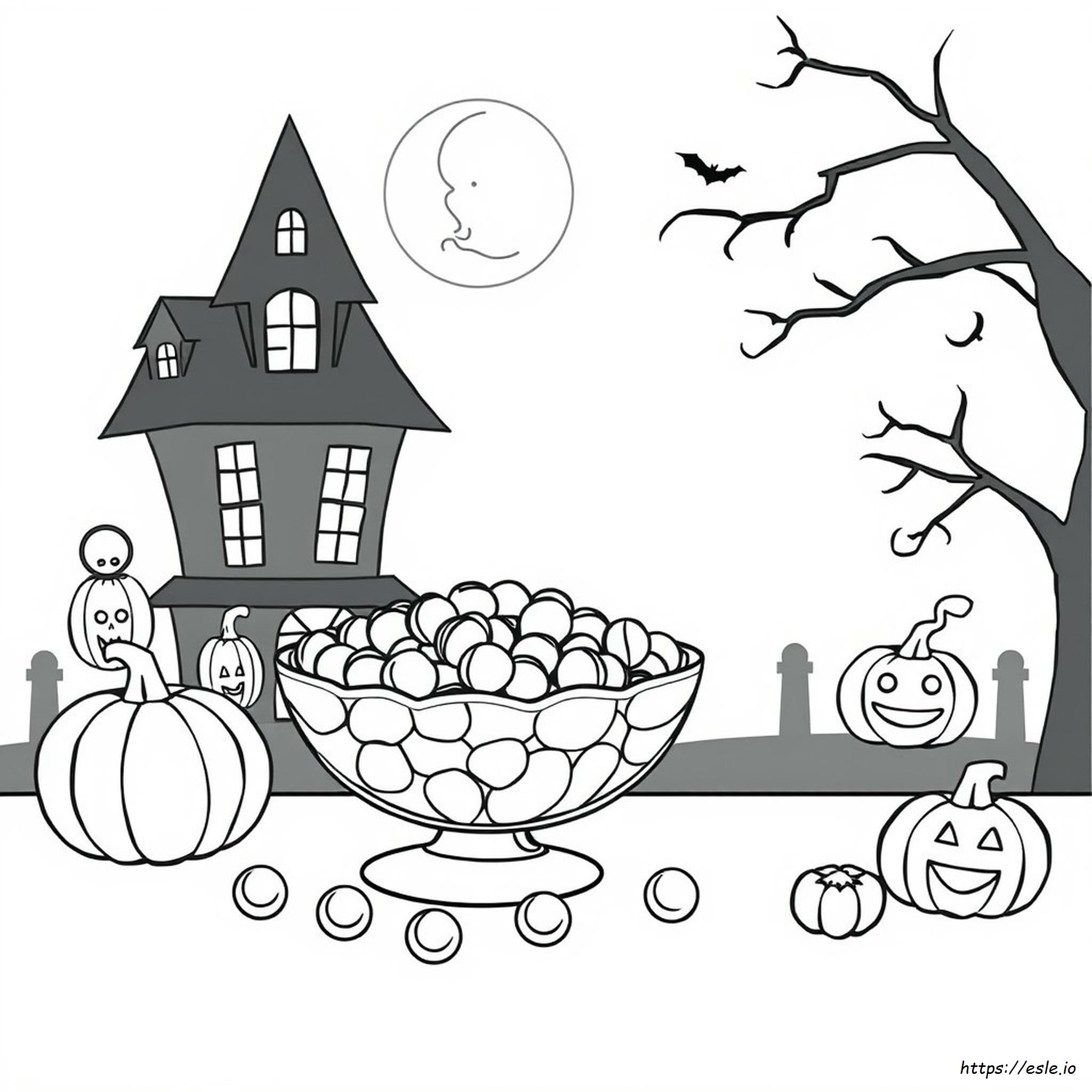 Páginas De Halloween Fáciles Para Colorear