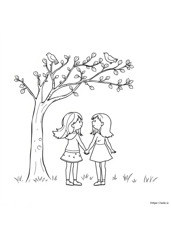 Free Coloring Pages Of Friendship