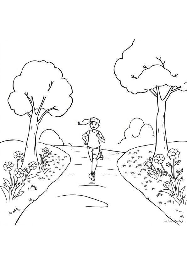 Gambar Mewarnai Berlari