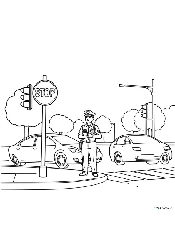 Dibujos Para Colorear De Seguridad Vial