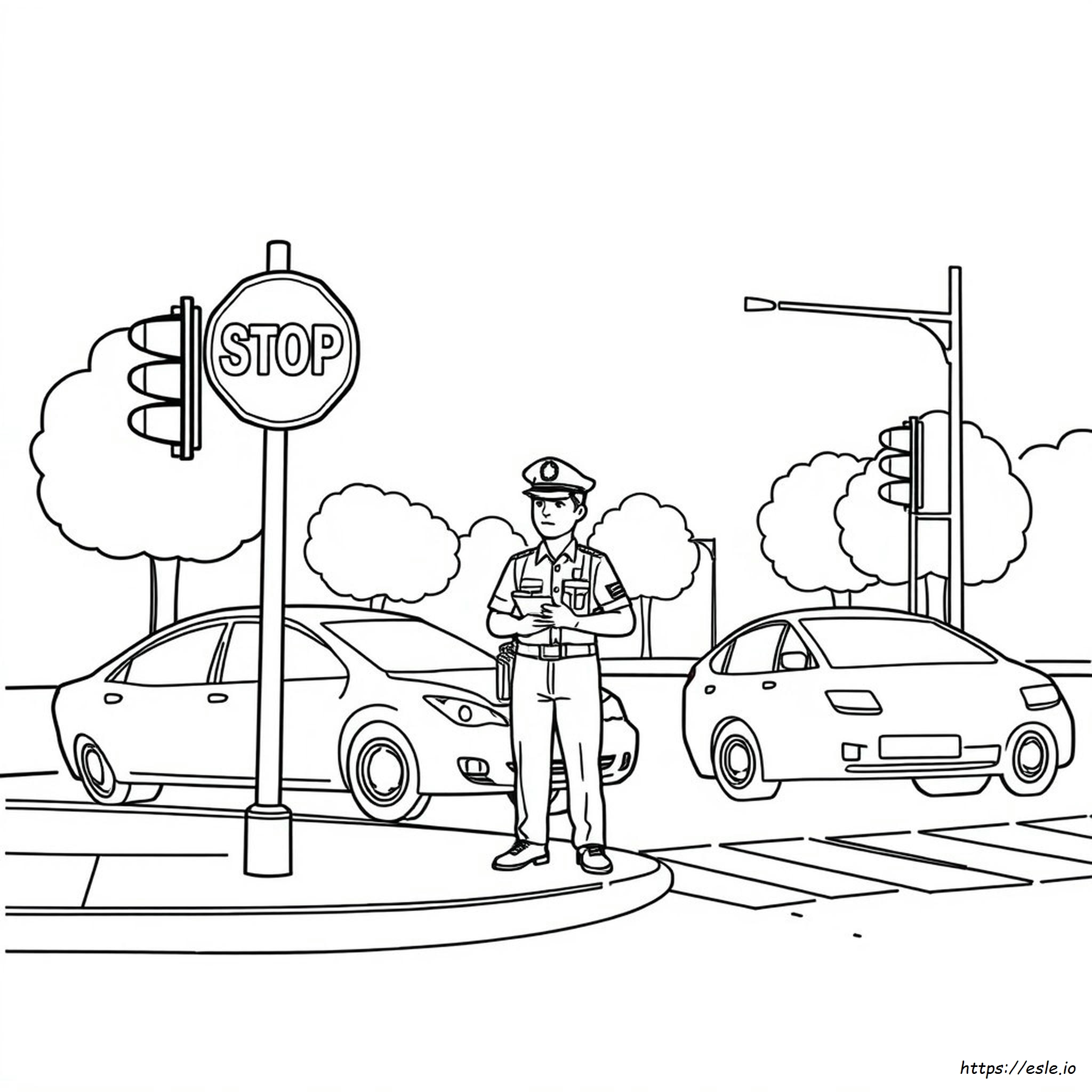Traffic Safety Coloring Pages