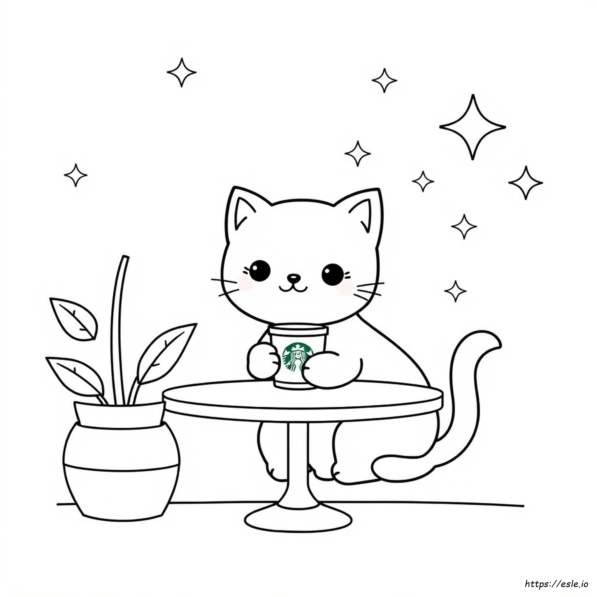 Páginas Para Colorear De Starbucks Kawaii
