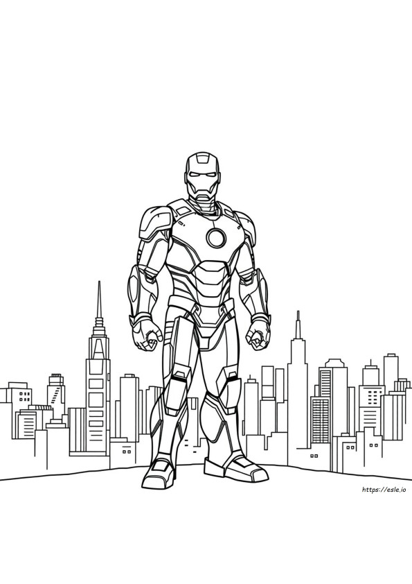 Iron Man Kleurplaat