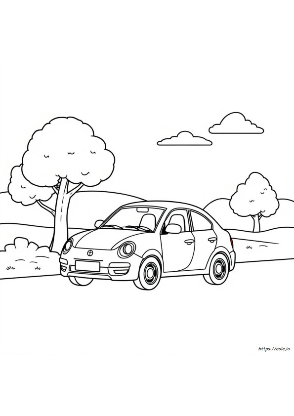 Kertas Mewarnai Mobil
