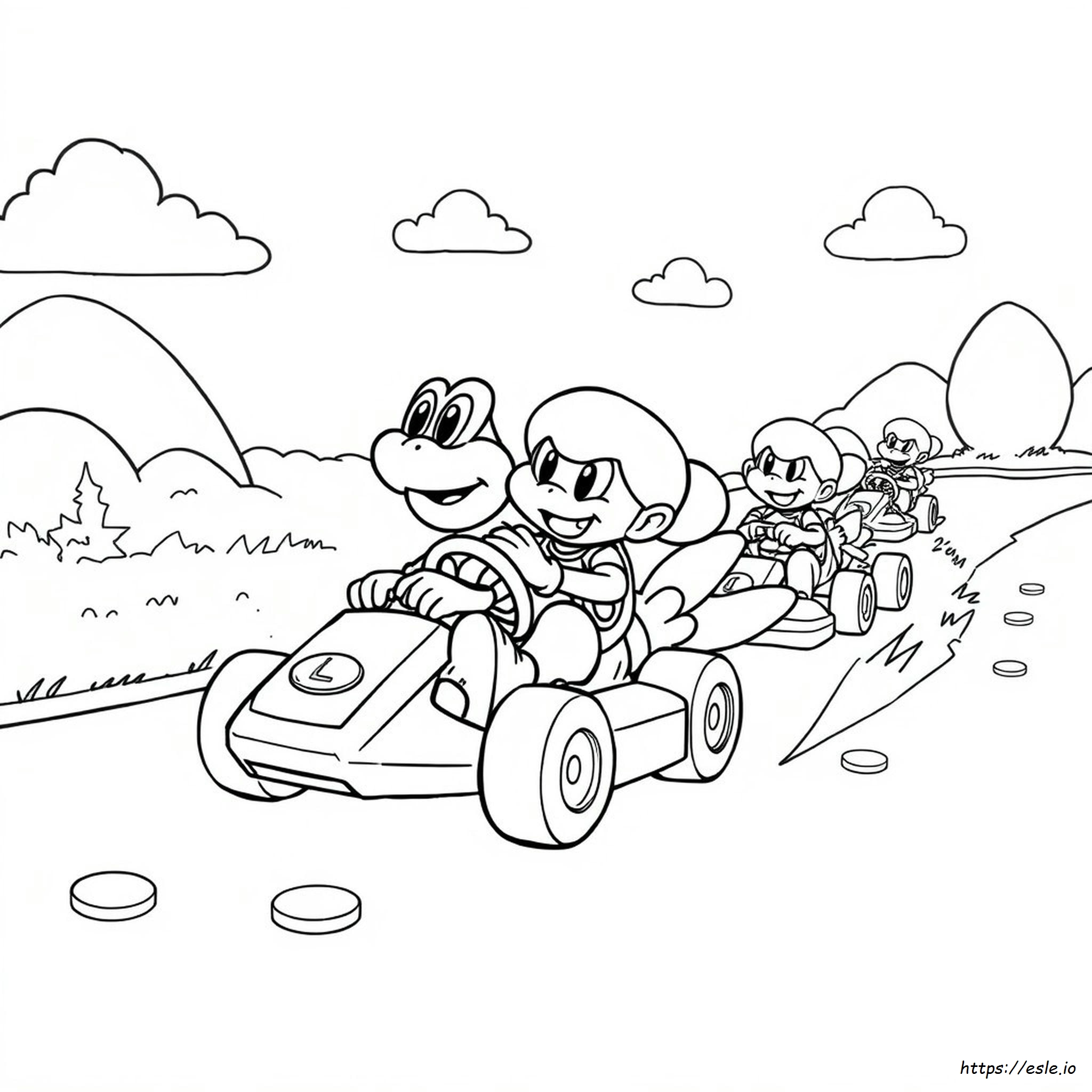 Mario Kart Koopa Troopa Coloring Pages