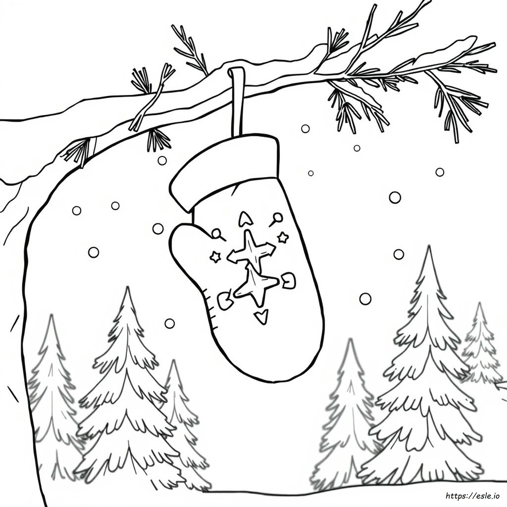 Free Printable Mitten Coloring Page