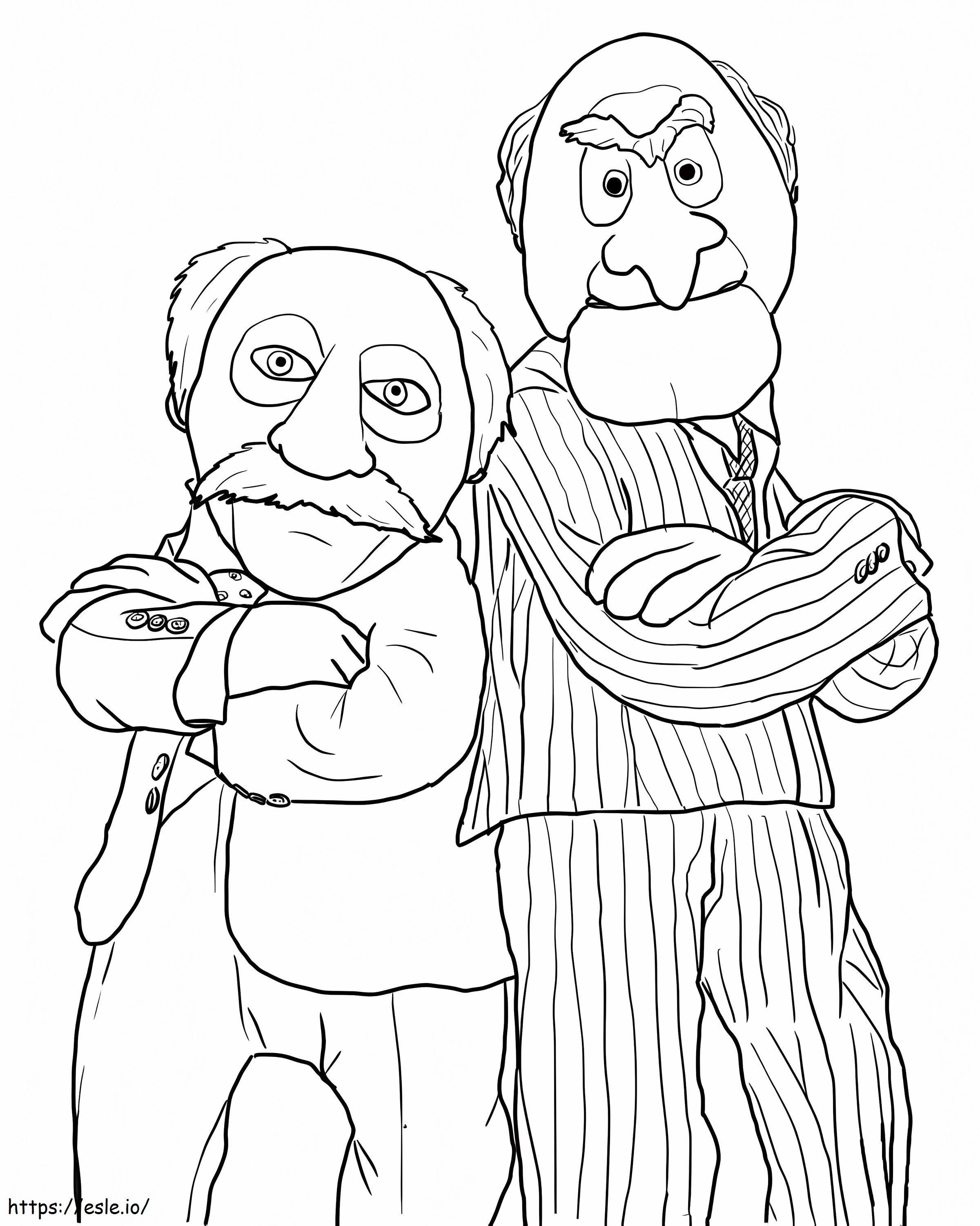 Statler i Waldorf z Muppetów kolorowanka
