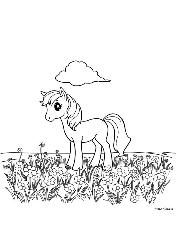 Gambar Mewarnai Kuda Poni Saya