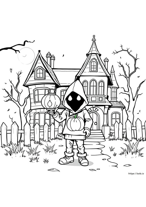 Gambar Mewarnai Halloween 3D