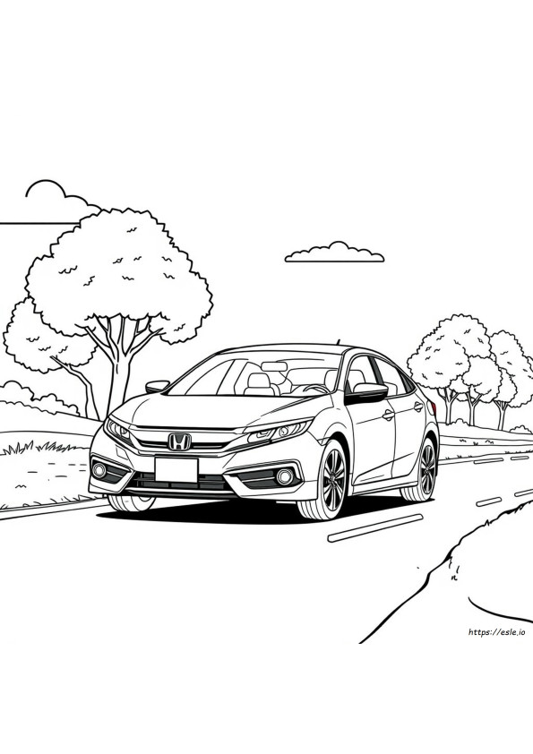Gambar Mewarnai Honda Civic