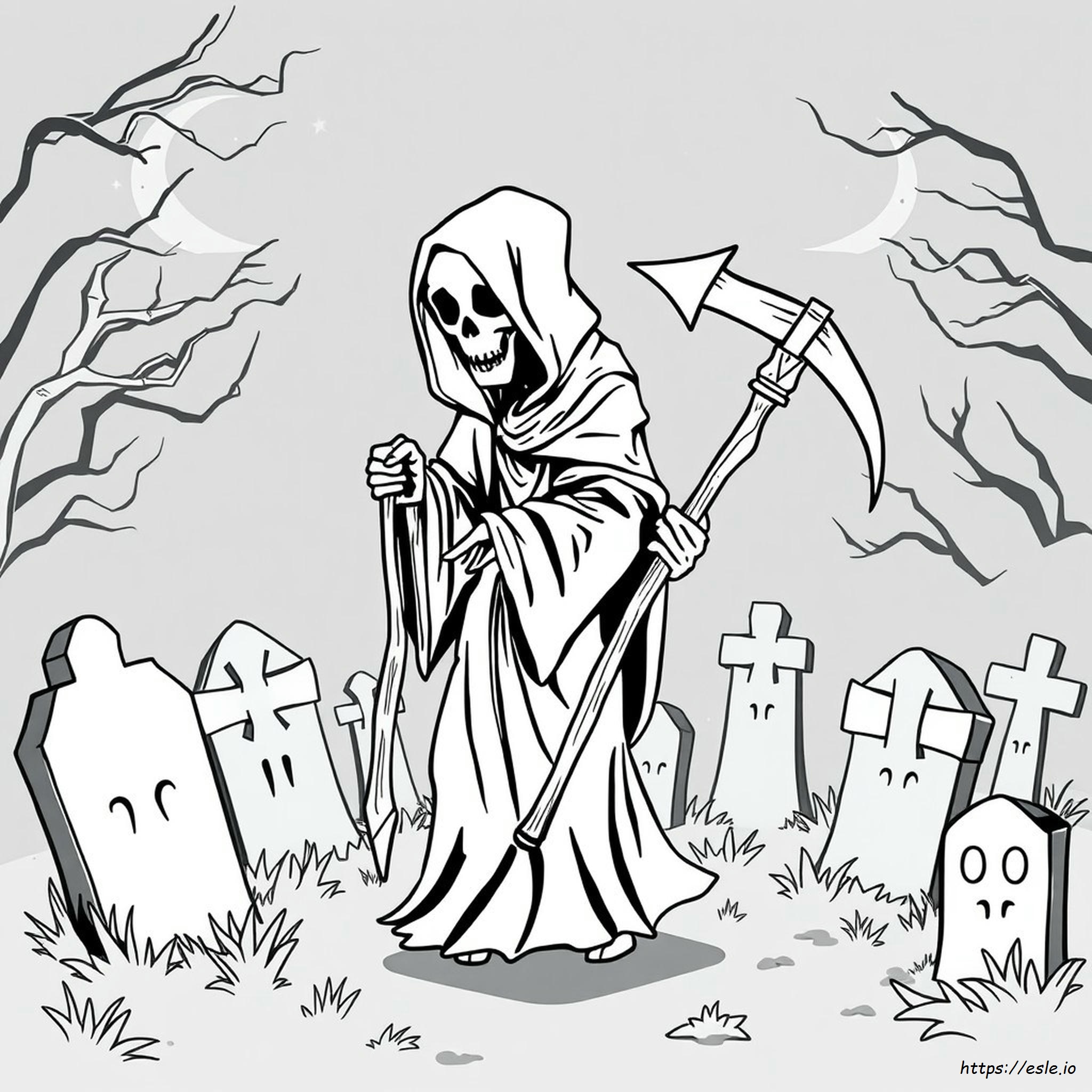 Evil Grim Reaper Coloring Pages