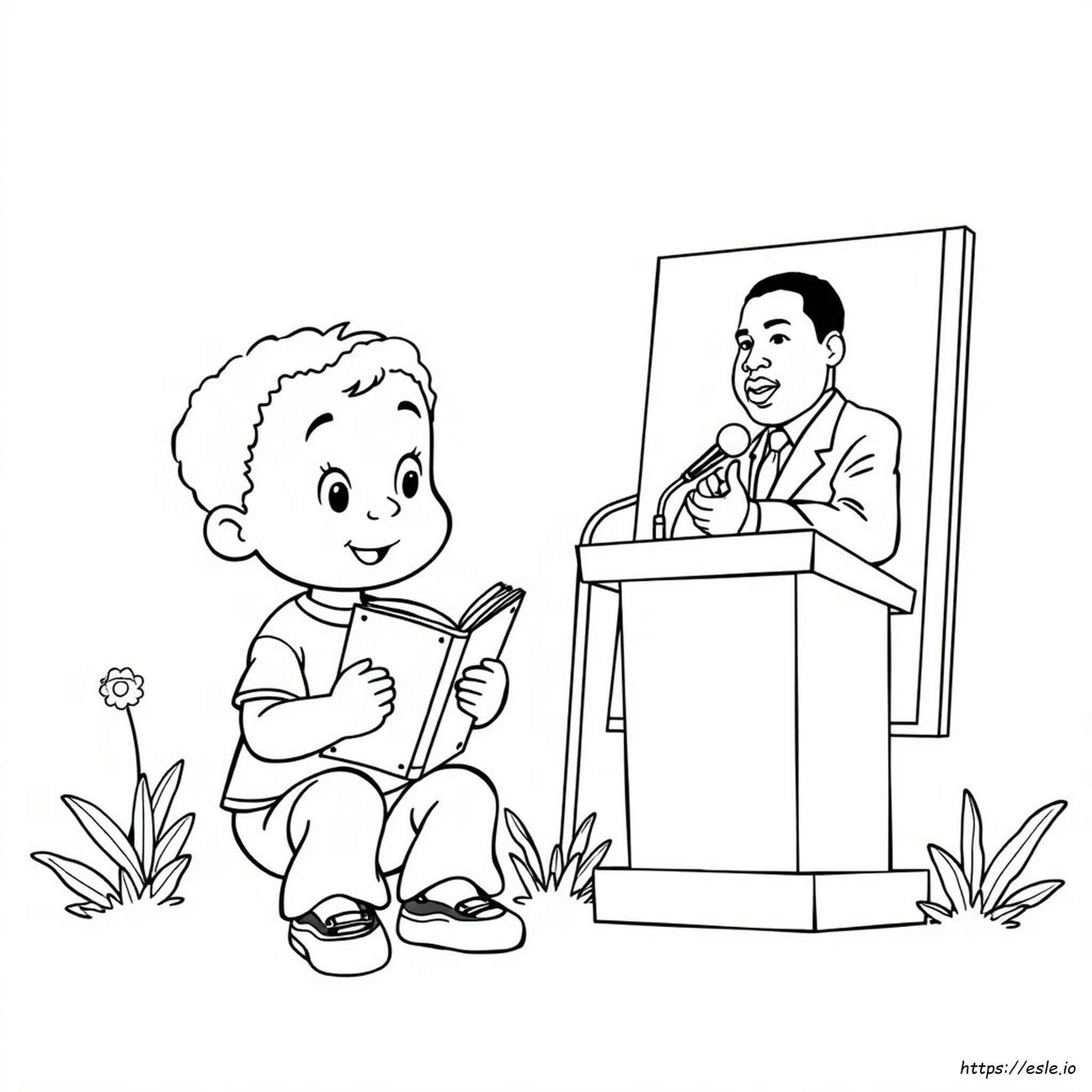 Martin Luther King Jr Coloring Page For Kindergarten