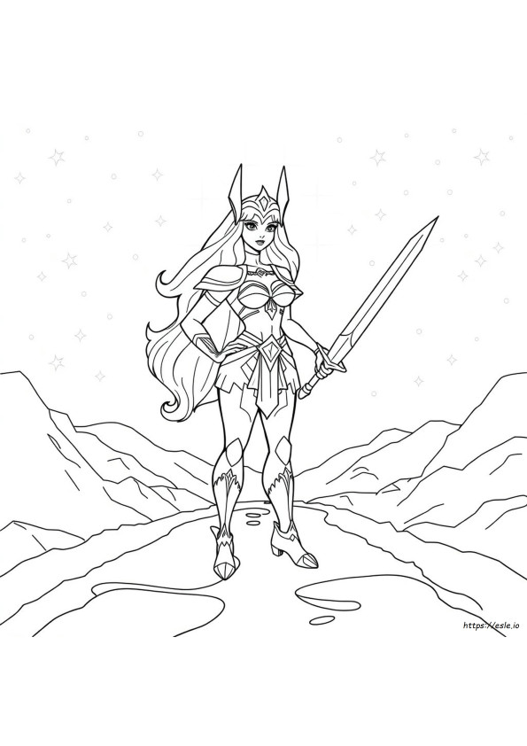 Glimmer She-Ra Para Colorear