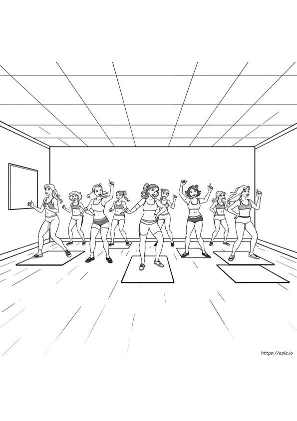 Gambar Mewarnai Zumba