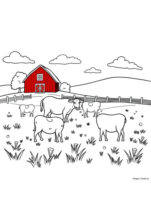 Easy Farm Animal Coloring Pages