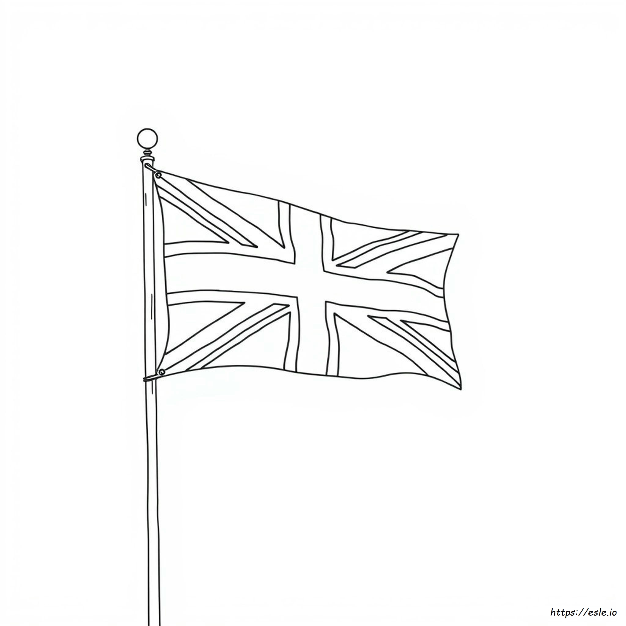 Bandera De Gran Bretaña Para Colorear Imprimible Gratis
