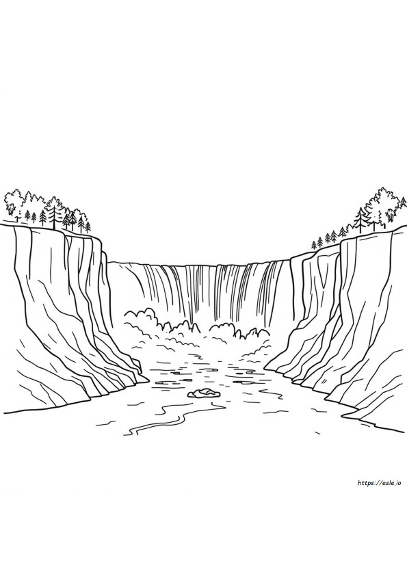 Air Terjun Niagara Gambar Mewarnai
