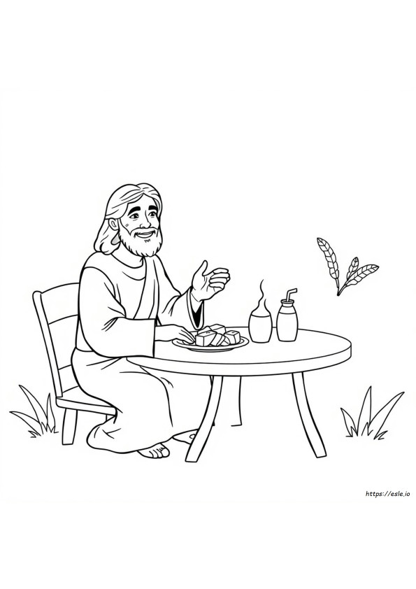 Sarapan Bersama Yesus Gambar Mewarnai