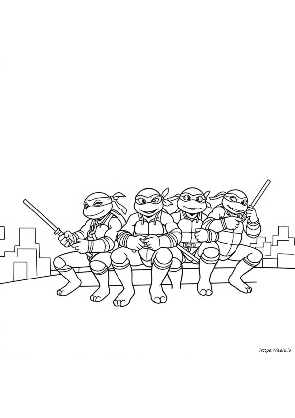Páginas Para Colorear De Las Tortugas Ninja Adolescentes Mutantes