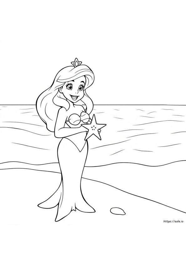 Putri Ariel Gambar Mewarnai Yang Dapat Dicetak Gratis