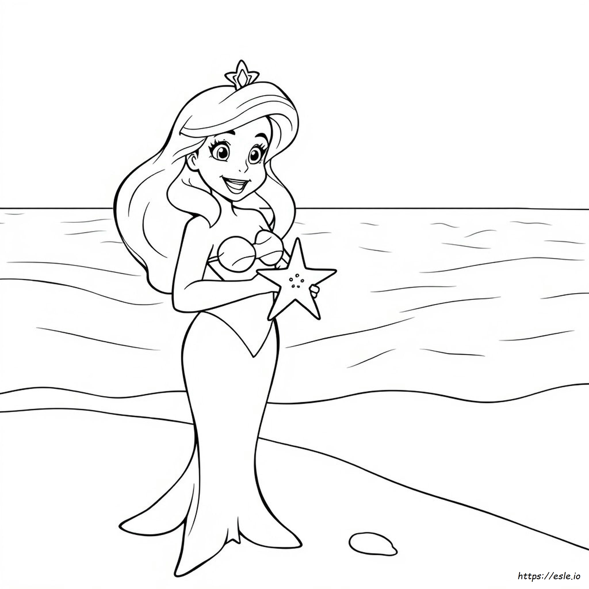 Páginas Para Colorear De La Princesa Ariel Para Imprimir