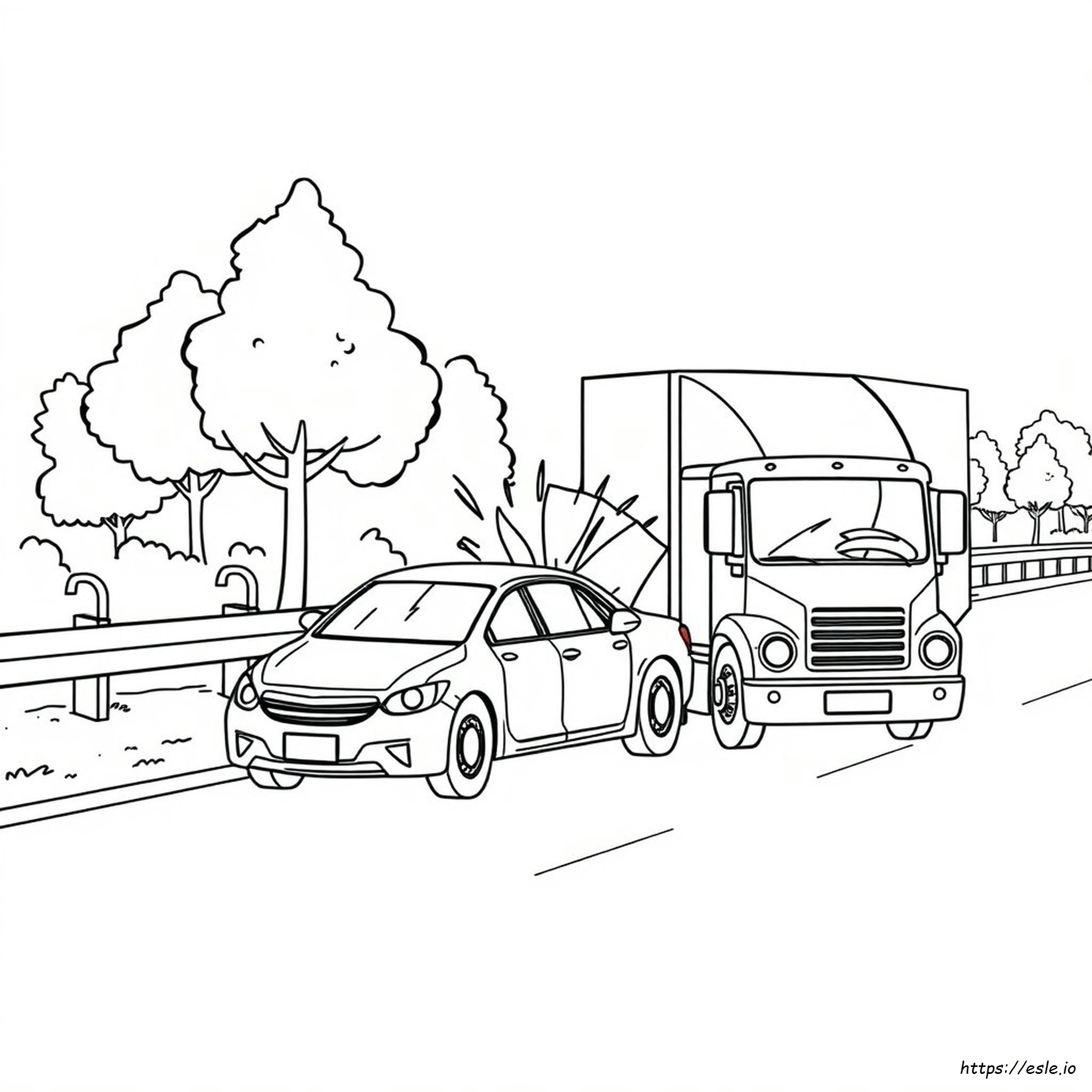 Car Accident Coloring Pages