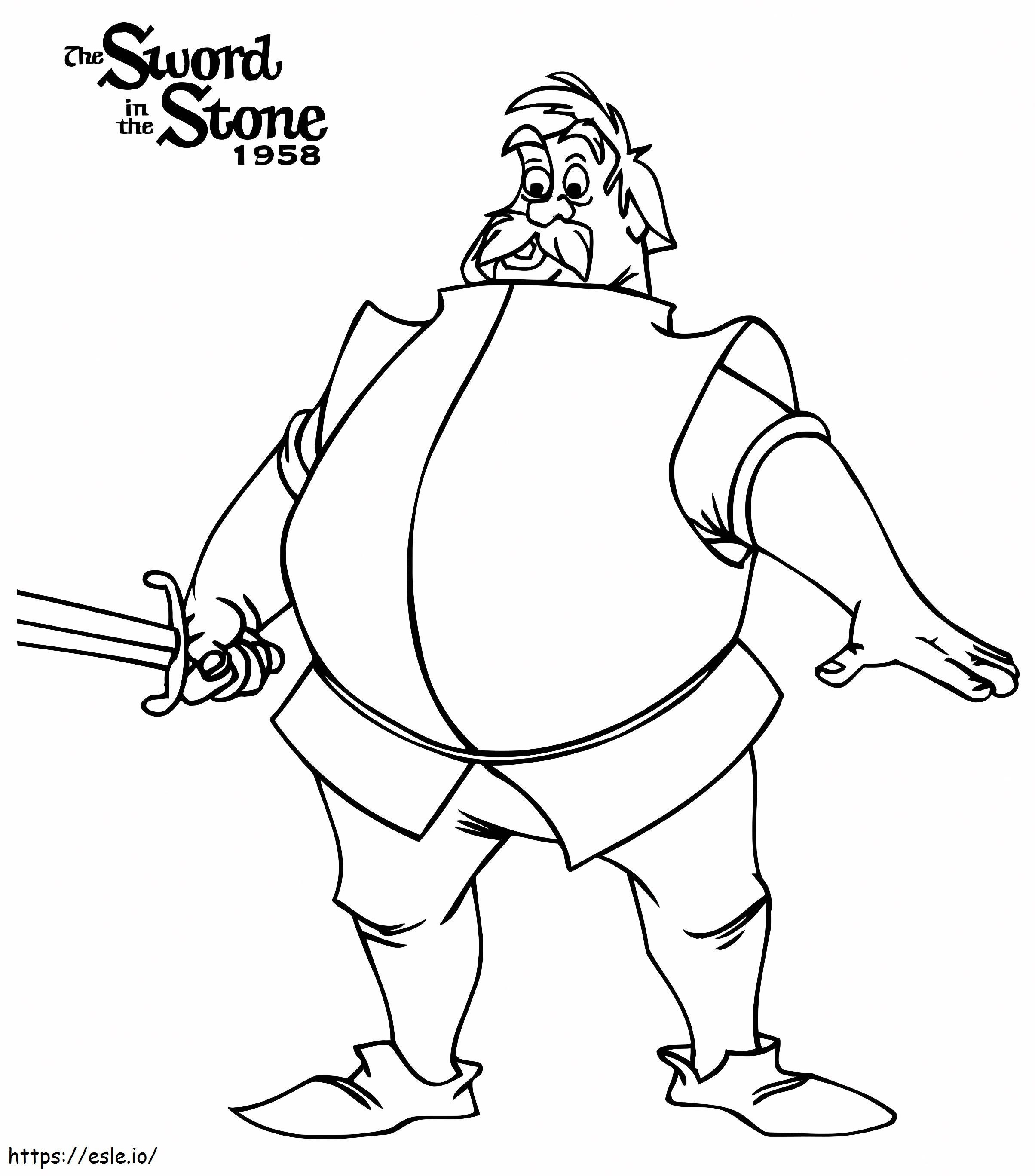 Sir Ector From The Sword In The Stone coloring page