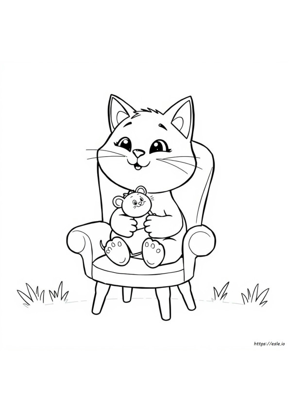 Kucing Kartun Untuk Mewarnai