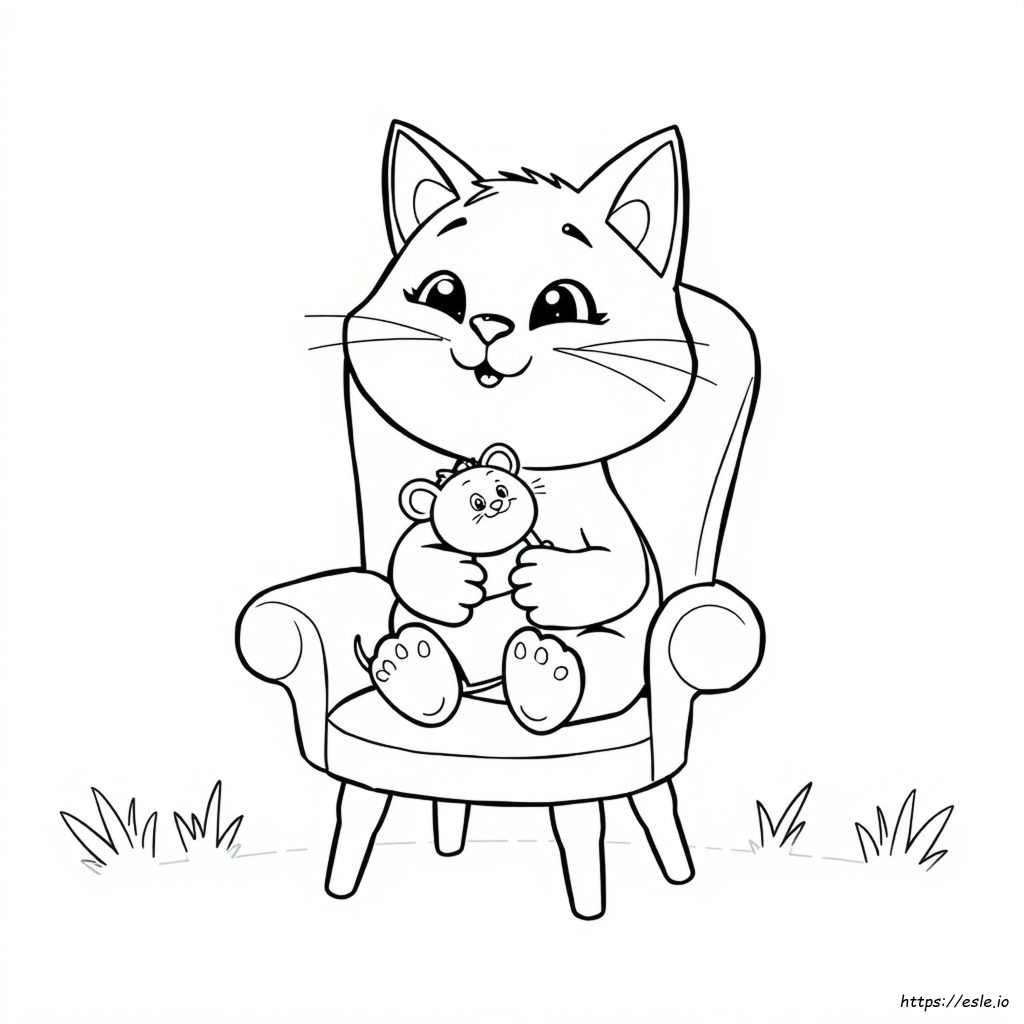 Gatto Dei Cartoni Animati Da Colorare