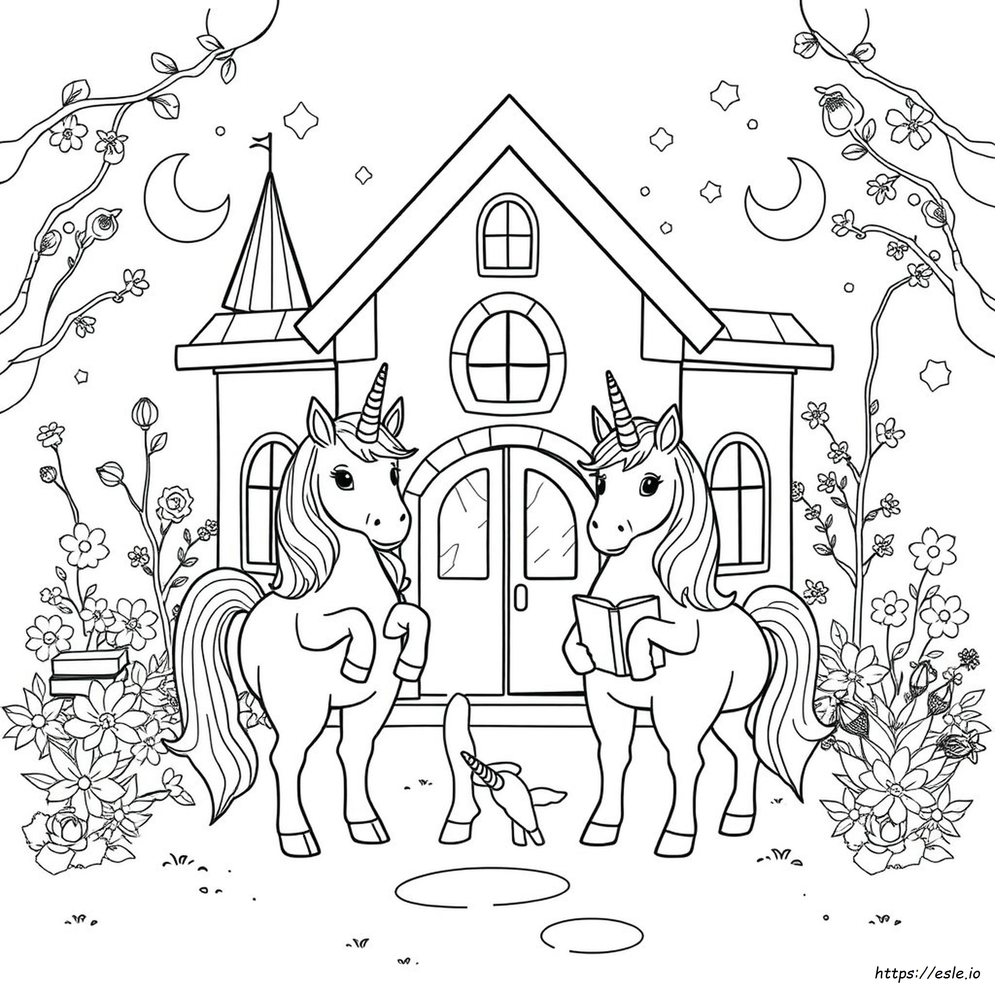 Libro Para Colorear De La Academia De Unicornios
