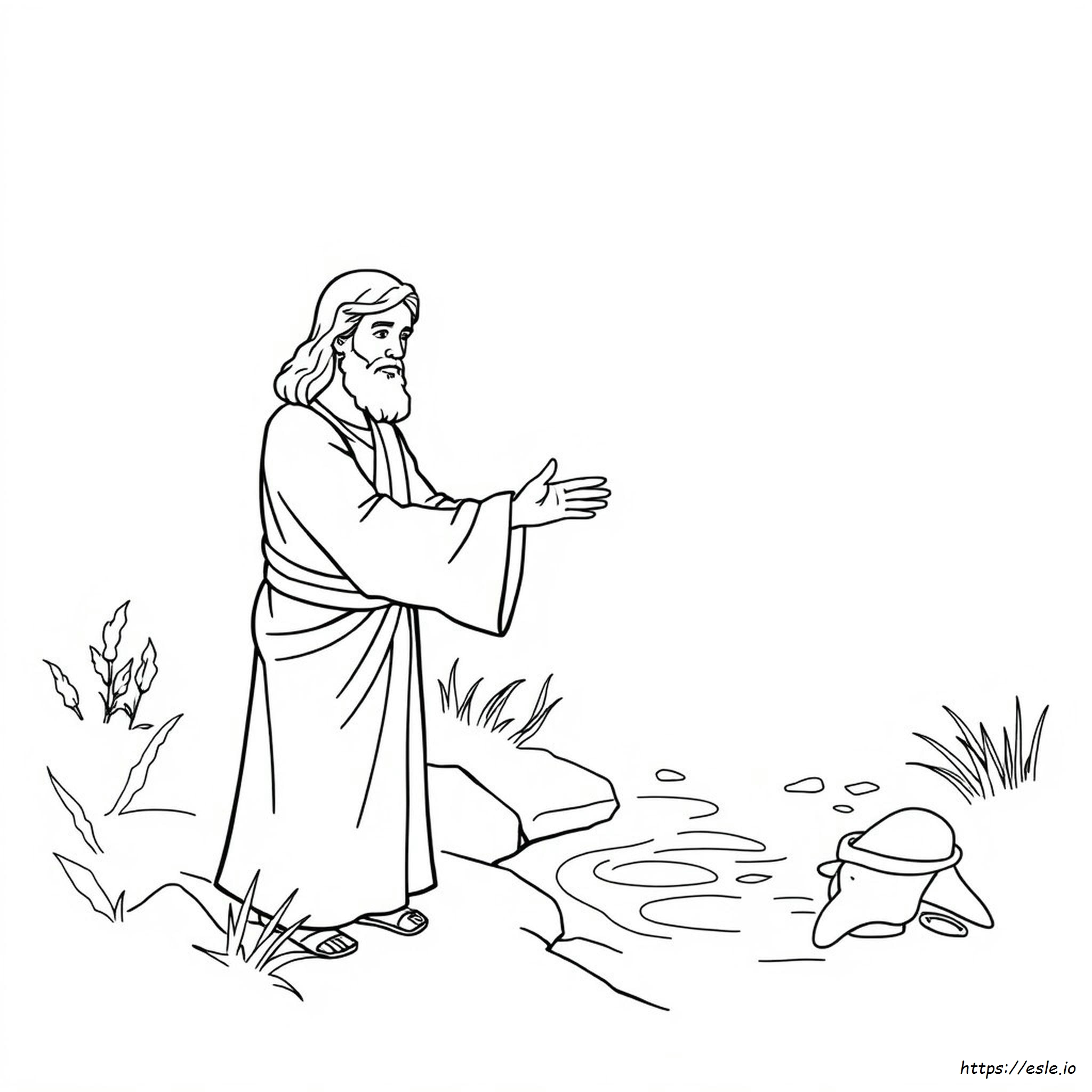 Jesus Heals Coloring Page