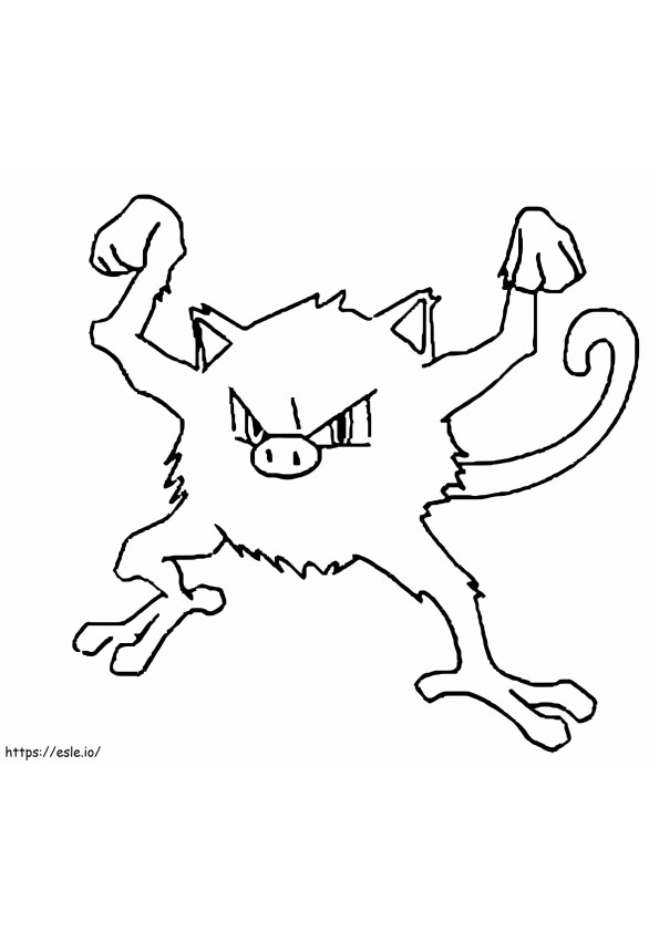 Mankey 1 coloring page