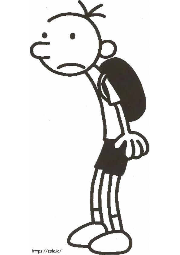 Basic Wimpy Kid coloring page