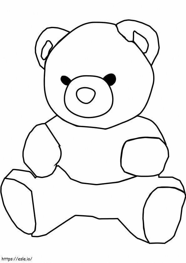 Teddy Bear To Color coloring page