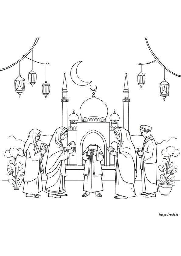 Kolorowanki Eid Mubarak